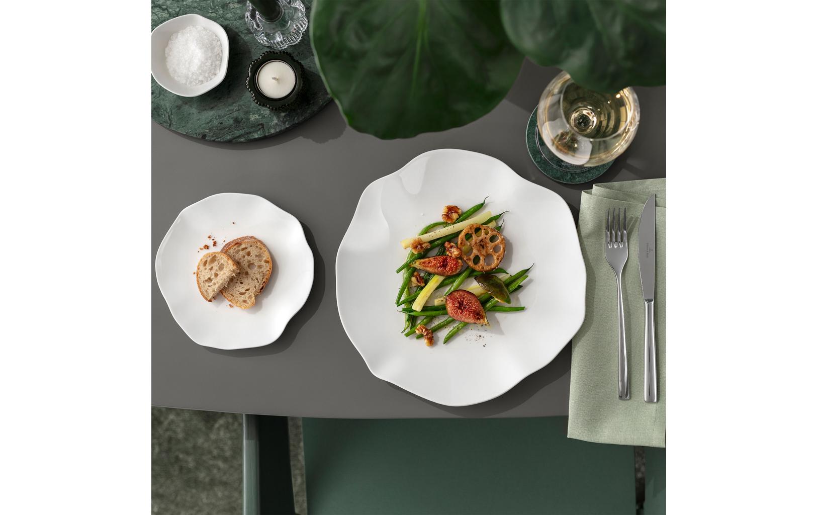 Villeroy & Boch Speiseteller Pura – Ø 27 cm, H 2,9 cm, Premium Bone Porzellan, spülmaschinenfest