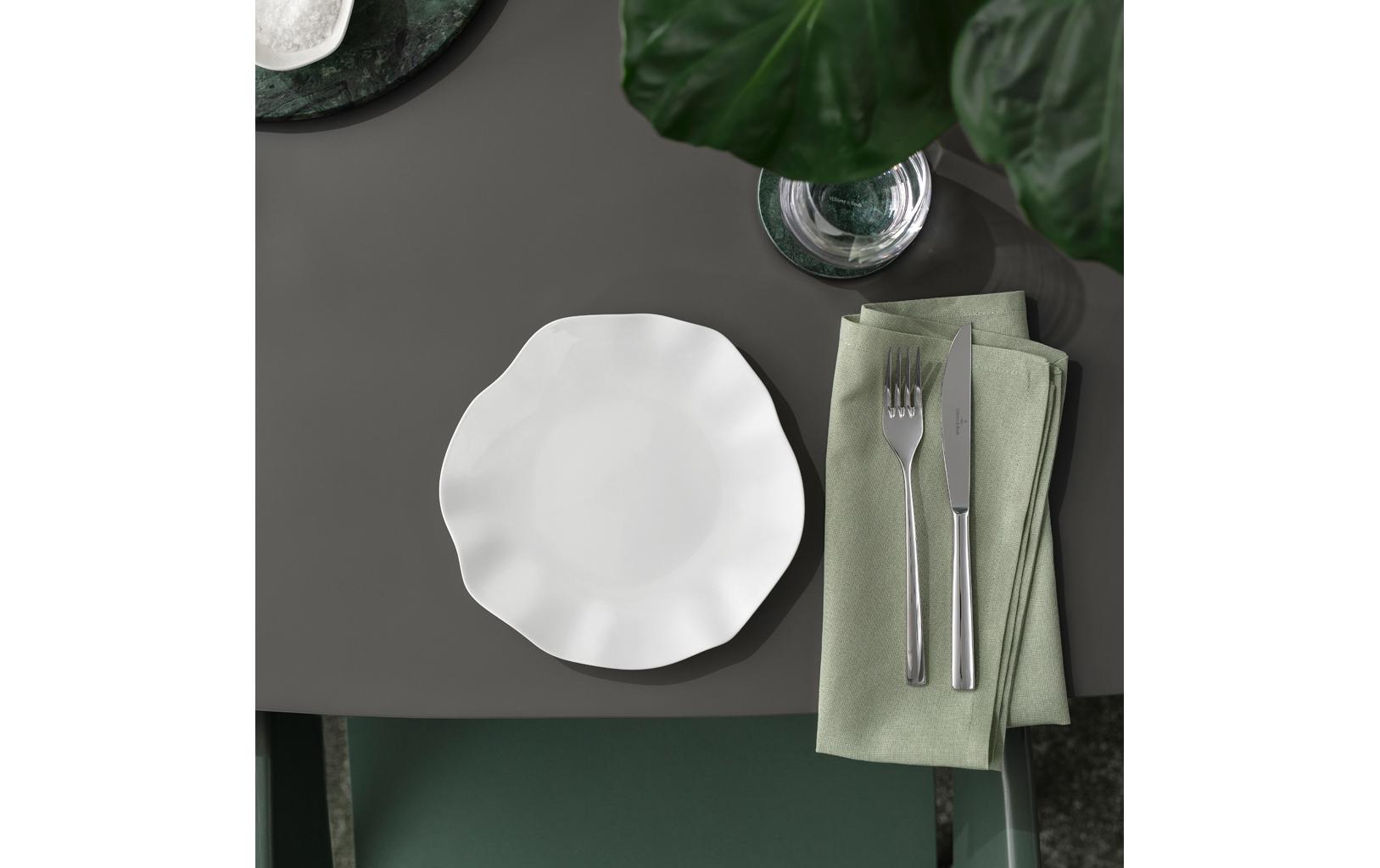 Villeroy & Boch Frühstücks- & Dessertteller Pura – Ø 22 cm, H 2,6 cm, Porzellan, spülmaschinenfest