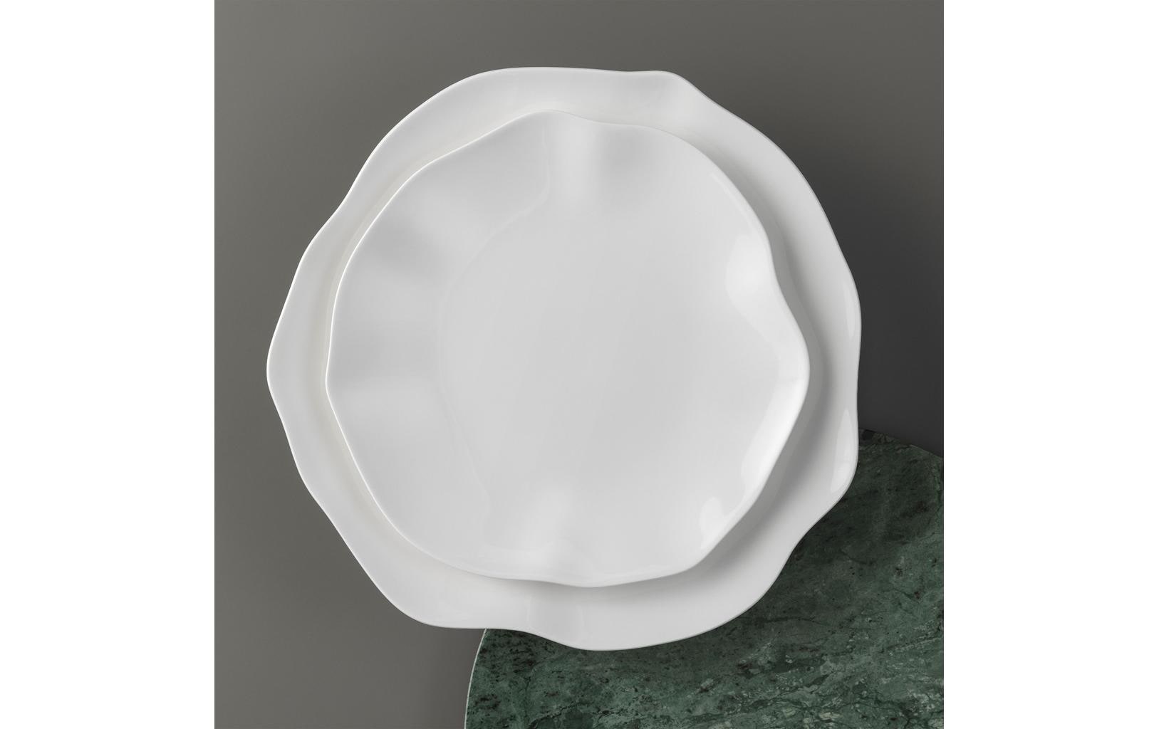 Villeroy & Boch Frühstücks- & Dessertteller Pura – Ø 22 cm, H 2,6 cm, Porzellan, spülmaschinenfest