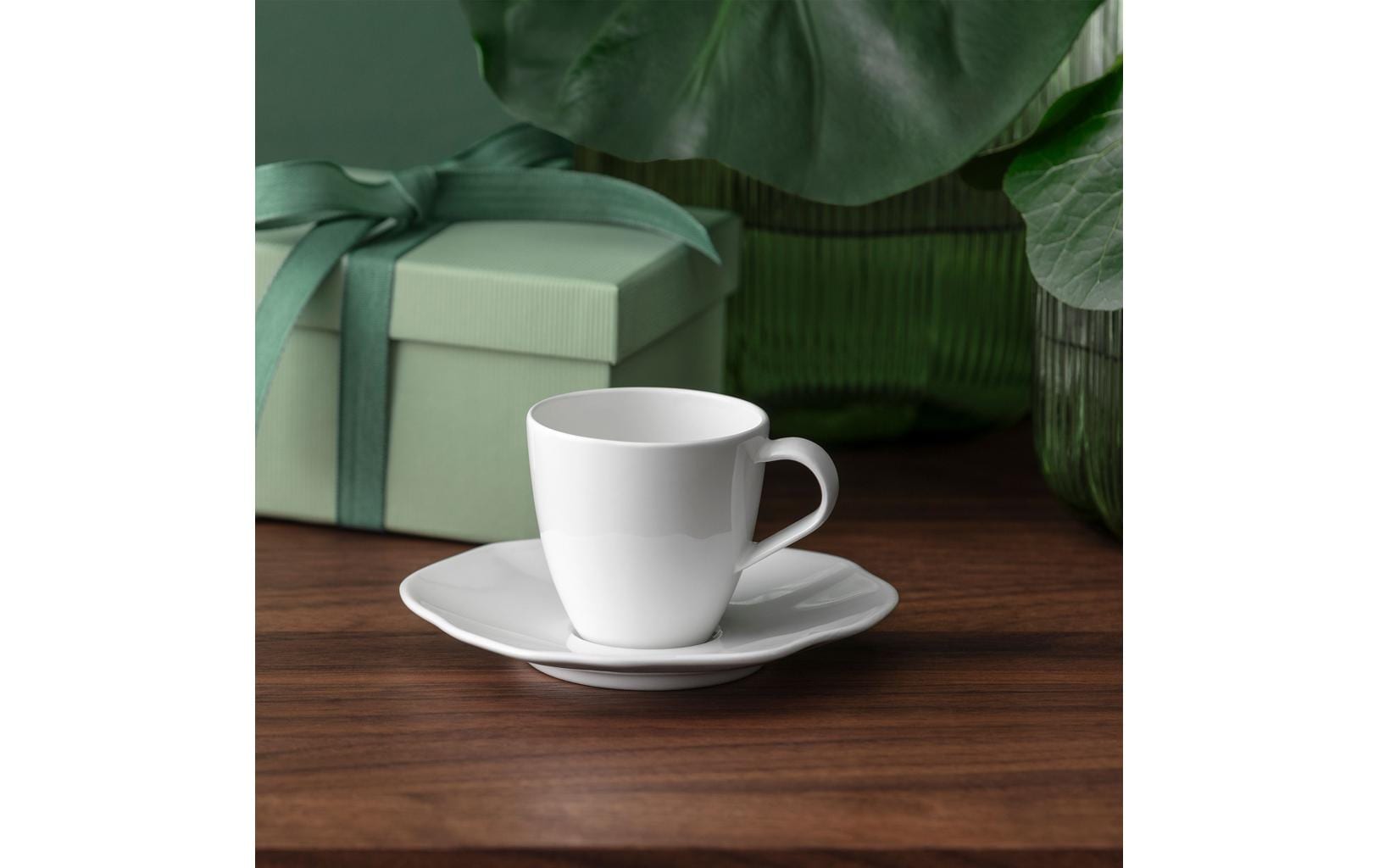 Villeroy & Boch Espressotasse – 50 ml, Ø 5,7 cm, H 5,1 cm, New Bone China, Weiss, spülmaschinenfest