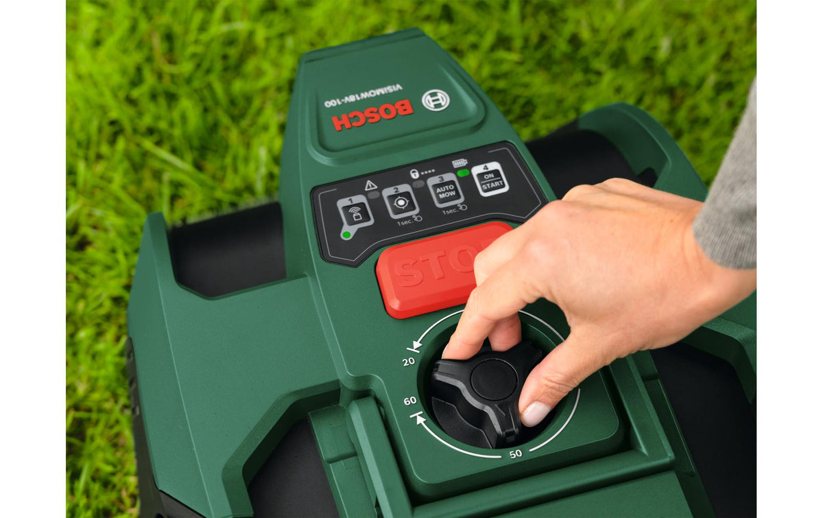 Bosch VISIMOW18V-100 Mähroboter – 18 V – 4,0 Ah – Schnittbreite 16 cm – GPS