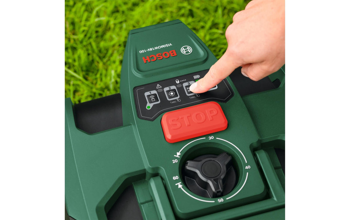 Bosch VISIMOW18V-100 Mähroboter – 18 V – 4,0 Ah – Schnittbreite 16 cm – GPS