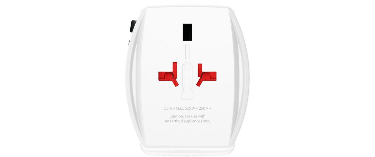 SKROSS – Reiseadapter – Welt → Schweiz, 2-polig (ungeerdet), 1× USB-C 65W – weiss