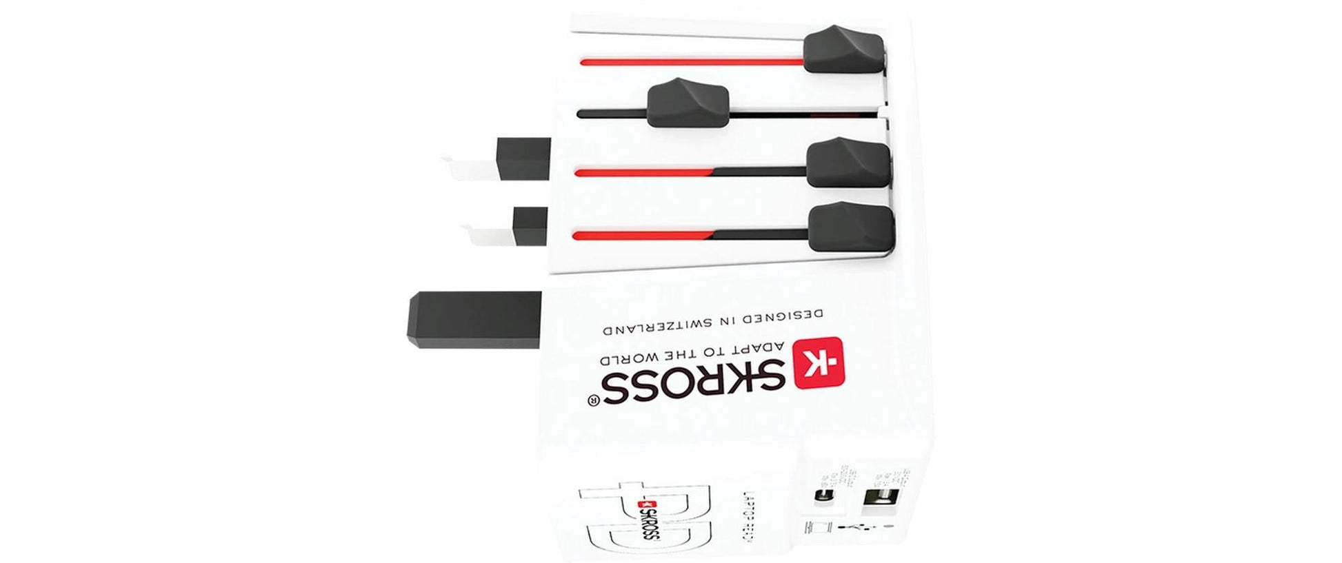 SKROSS – Reiseadapter – Welt → Schweiz, 2-polig (ungeerdet), 1× USB-C 65W – weiss