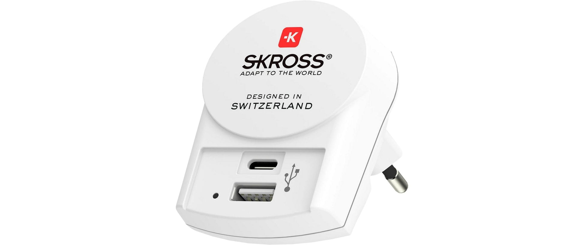 Skross Reiseadapter – Australien/USA/China zu Europa/Schweiz/Grossbritannien u. a. – 1× USB PD 3.0, 2× USB