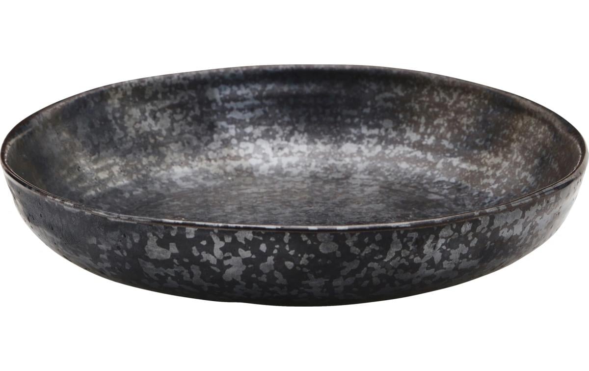 Society of Lifestyle House Doctor Schale Pion – Ø 19 cm, H 4 cm, Steinzeug, Dunkelgrau, spülmaschinenfest, mikrowellengeeignet