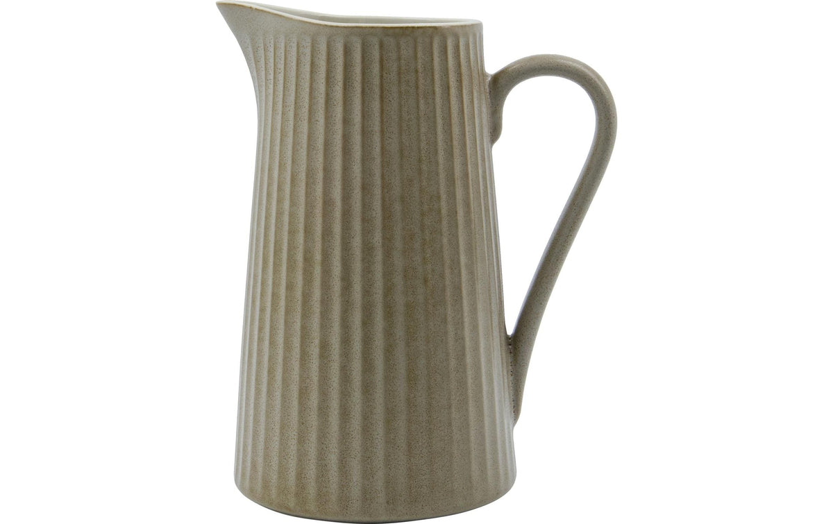 Society of Lifestyle House Doctor Krug Pleat – 1,3 l, Ø 12,0 cm, Steinzeug, Hellgrau, spülmaschinenfest