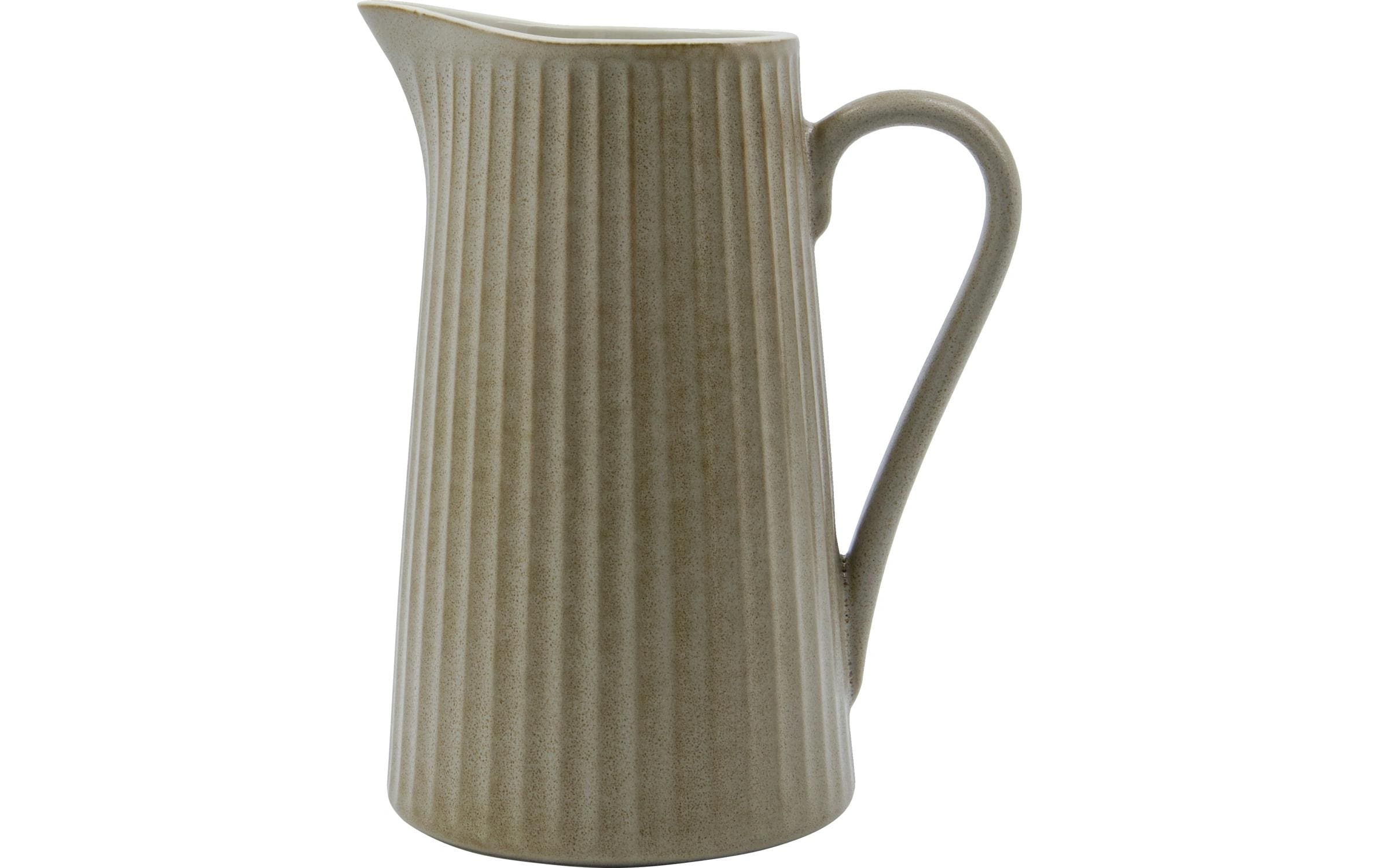 Society of Lifestyle House Doctor Krug Pleat – 1,3 l, Ø 12,0 cm, Steinzeug, Hellgrau, spülmaschinenfest