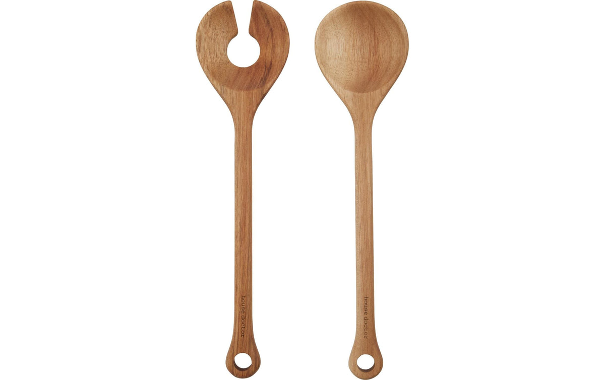 Society of Lifestyle House Doctor Eya Salatbesteck – 27,5 cm, Holz, Natur