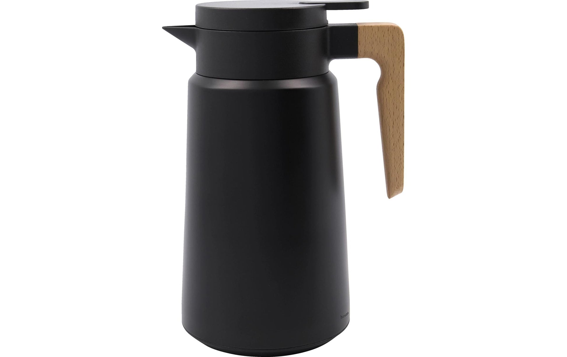 Society of Lifestyle House Doctor Thermoskanne Cole – 1,8 l, Ø 13,5 cm, H 25,8 cm, Edelstahl/Kunststoff (PP), Schwarz