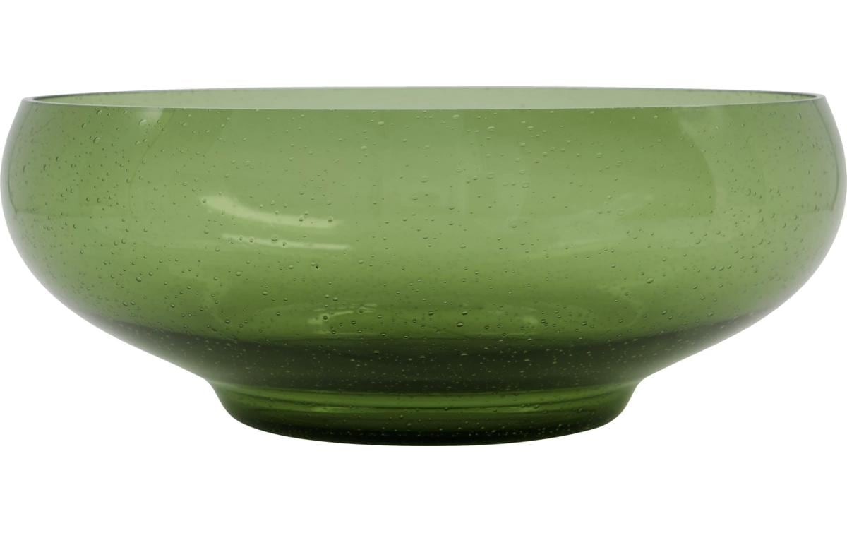 Society of Lifestyle House Doctor Schale Rain – Ø 24,5 cm, H 10,0 cm, Kalk-Natron-Glas, Grün, spülmaschinenfest