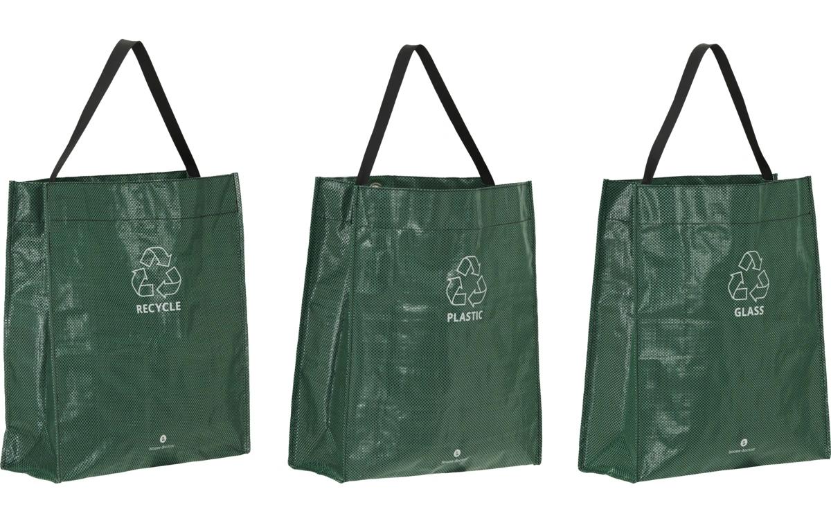 Society of Lifestyle House Doctor Abfalleinsatz – 60 l, rechteckig, Kunststoff (PP), grün, B 150 × T 380 × H 440 mm