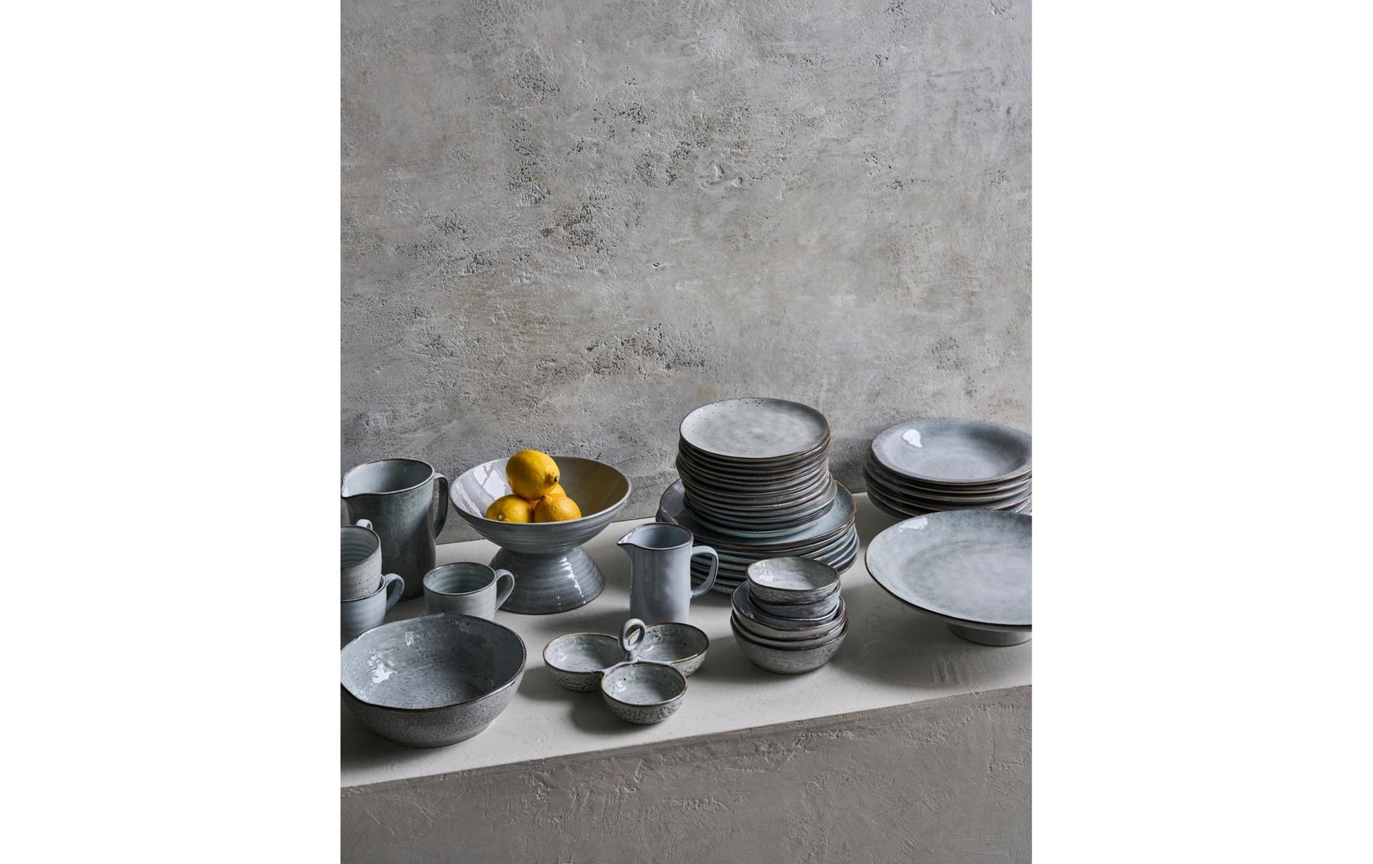 Society of Lifestyle House Doctor Krug Rustic – 1 l, Ø 11,5 cm, H 15,5 cm, Steingut, Grau, spülmaschinenfest, mikrowellengeeignet