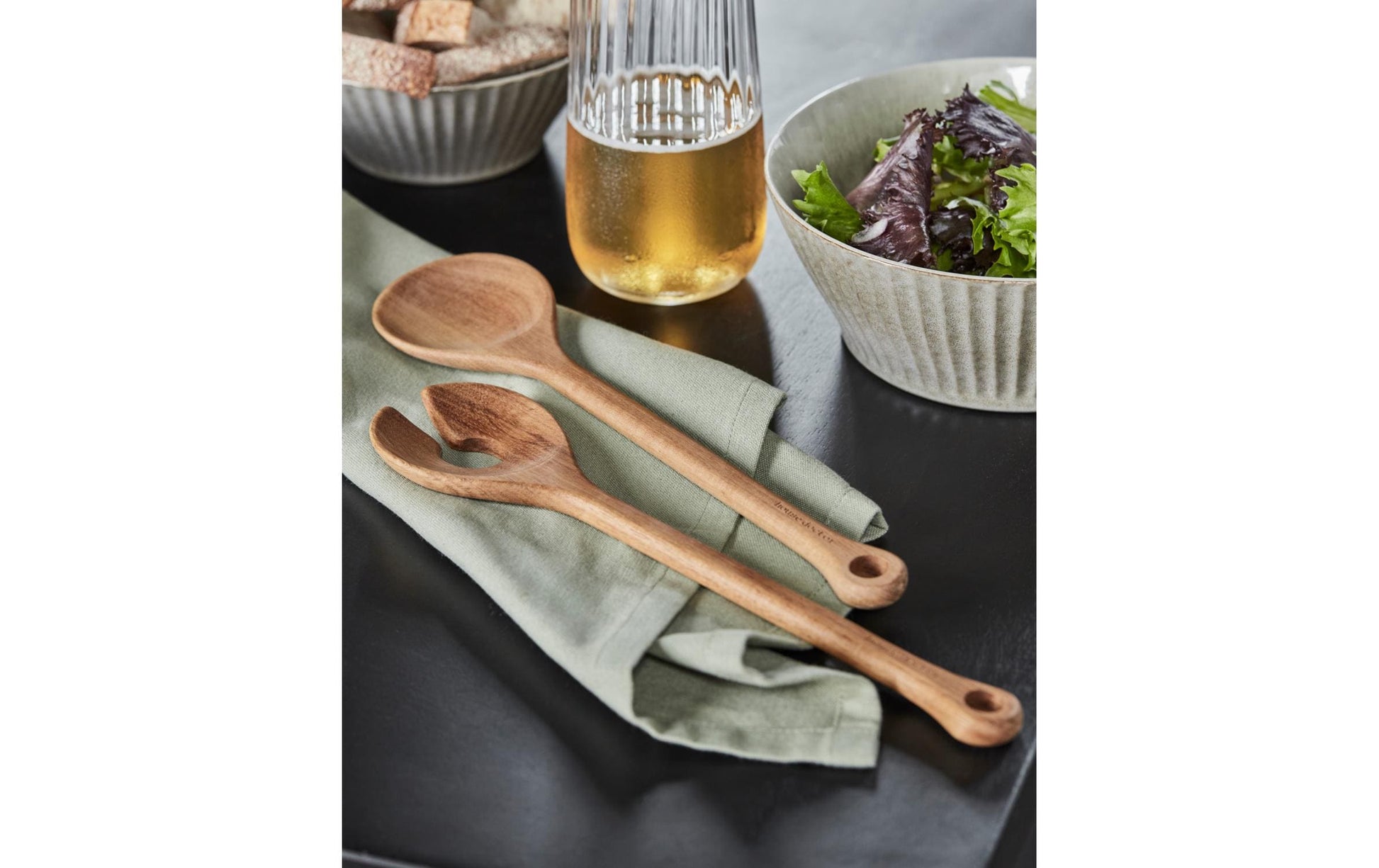 Society of Lifestyle House Doctor Eya Salatbesteck – 27,5 cm, Holz, Natur