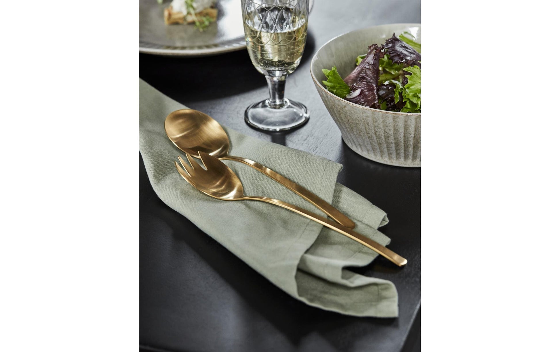 Society of Lifestyle House Doctor Salatbesteck – 23 cm, Edelstahl, Gold, spülmaschinenfest