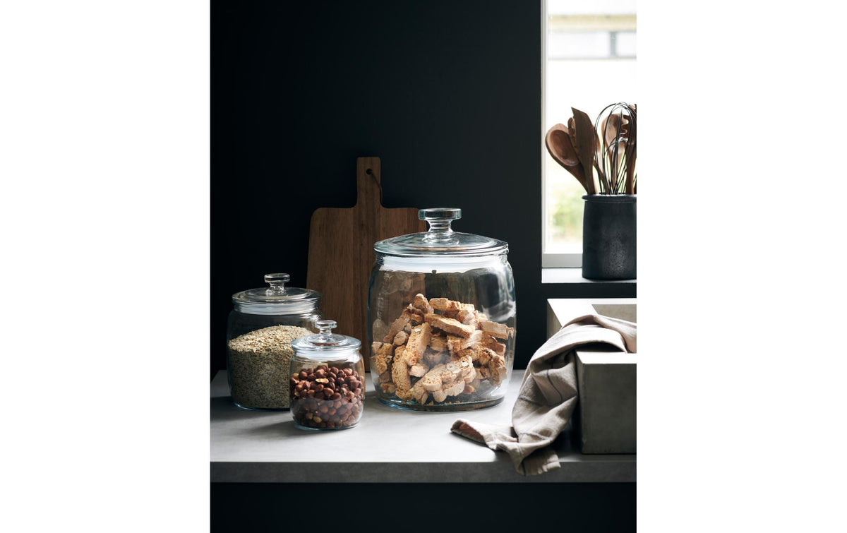 Society of Lifestyle House Doctor – Vorratsdose 2 l, Ø 15,3 × 19,8 cm, Glas/Polyethylen (PE), Transparent