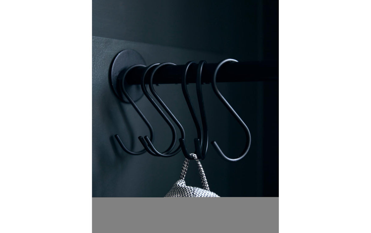 Society of Lifestyle House Doctor Haken – Eisen – Schwarz – 3 kg – 5 × 100 mm – 6 Stück
