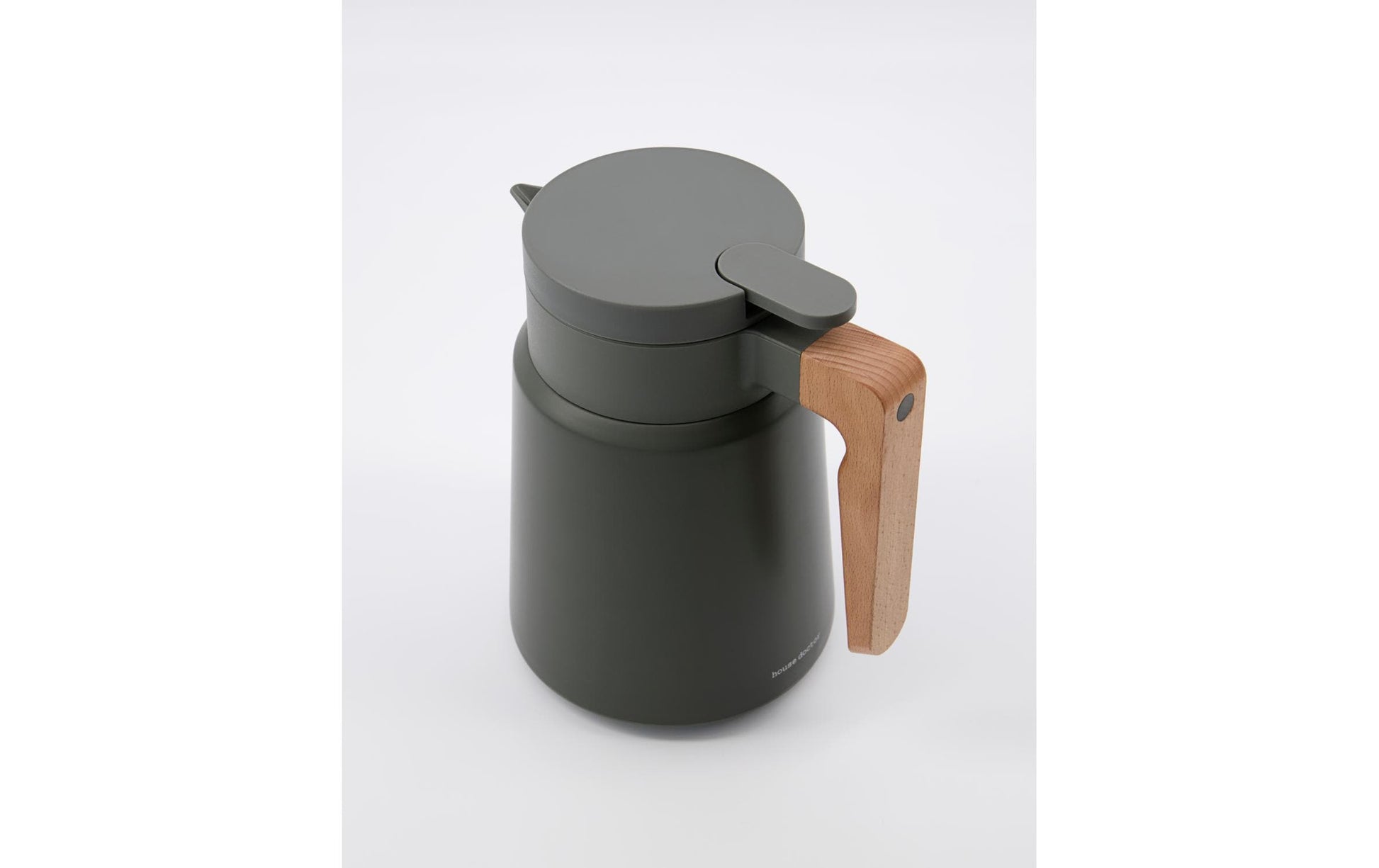 Society of Lifestyle House Doctor Thermoskanne Cole – 1 l, Ø 13,5 cm, H 20,0 cm, Edelstahl/Kunststoff (PP), Grün