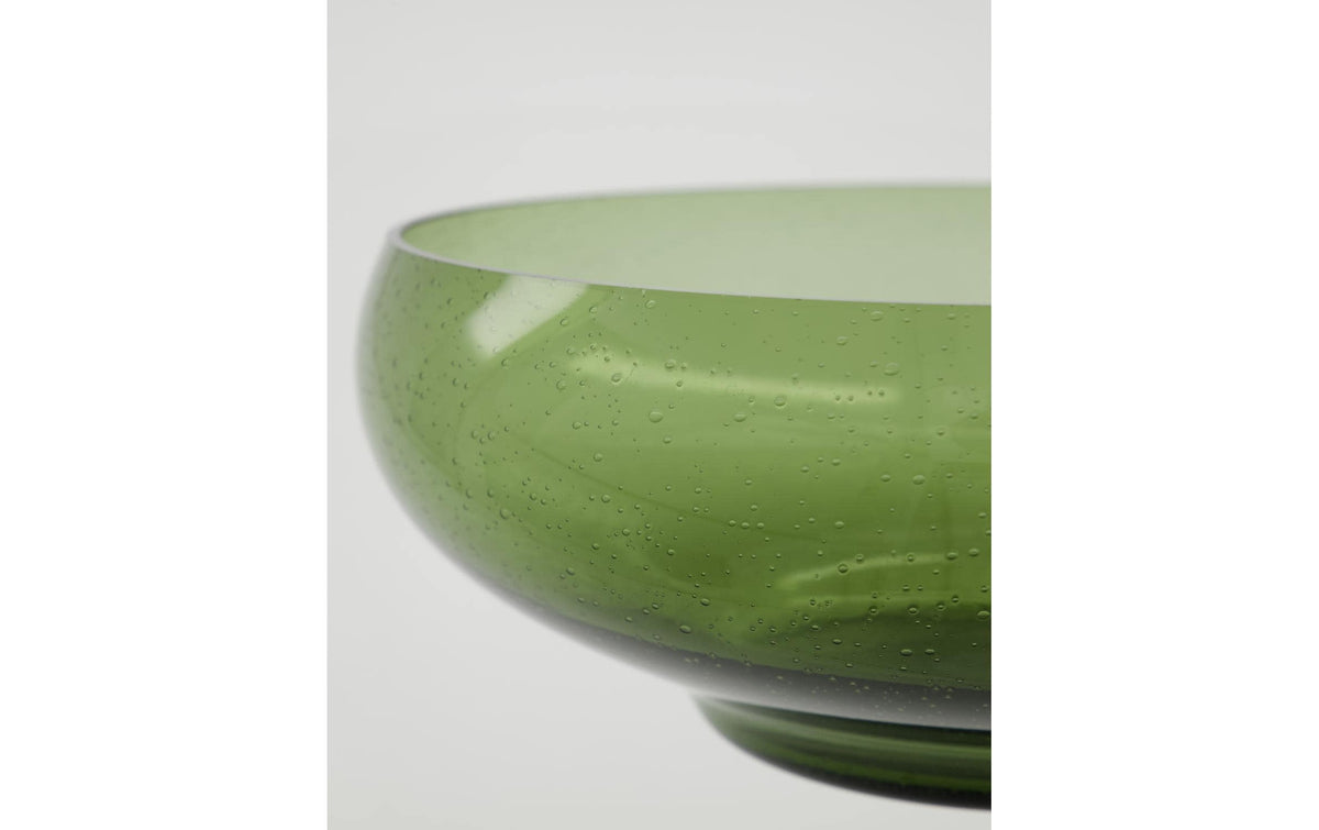 Society of Lifestyle House Doctor Schale Rain – Ø 24,5 cm, H 10,0 cm, Kalk-Natron-Glas, Grün, spülmaschinenfest