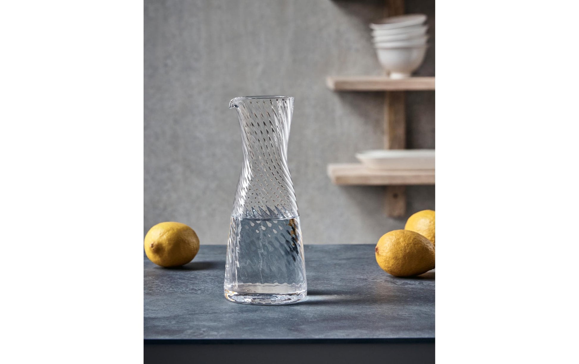 Society of Lifestyle House Doctor Karaffe Rill – 1 l, H 30 cm, B 24 cm, Glas, Transparent, spülmaschinenfest