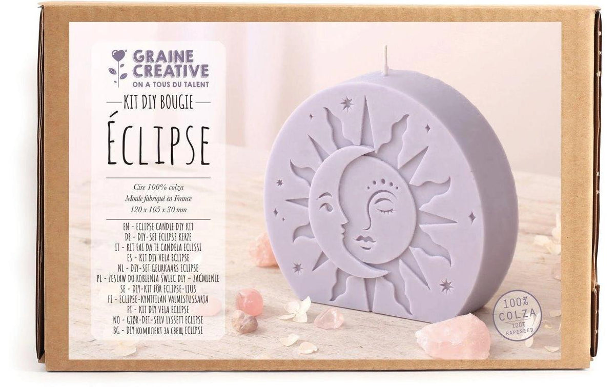 Graine créative Kerzengiess-Set – Violett – 280 g Rapswachs – inkl. Giessform, Farbstoff, Docht, Anleitung