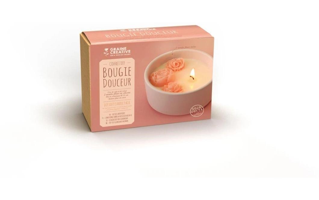 Graine créative Kerzengiess-Set – 2 Silikonformen, Keramiktopf, Docht & Wachs
