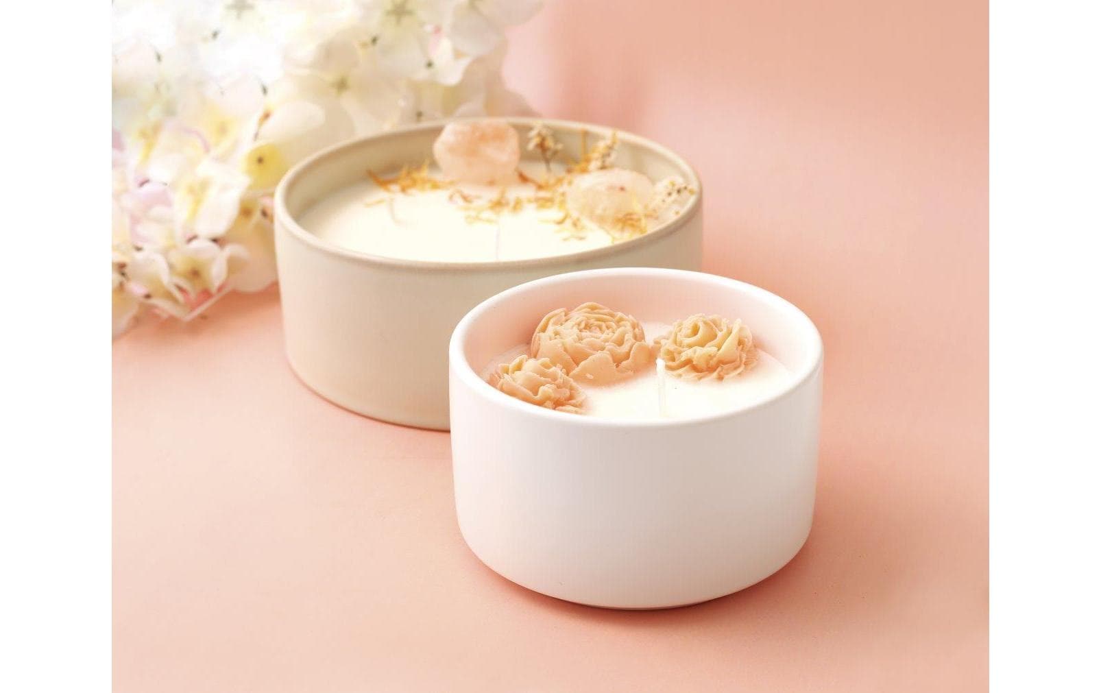 Graine créative Kerzengiess-Set – 2 Silikonformen, Keramiktopf, Docht & Wachs