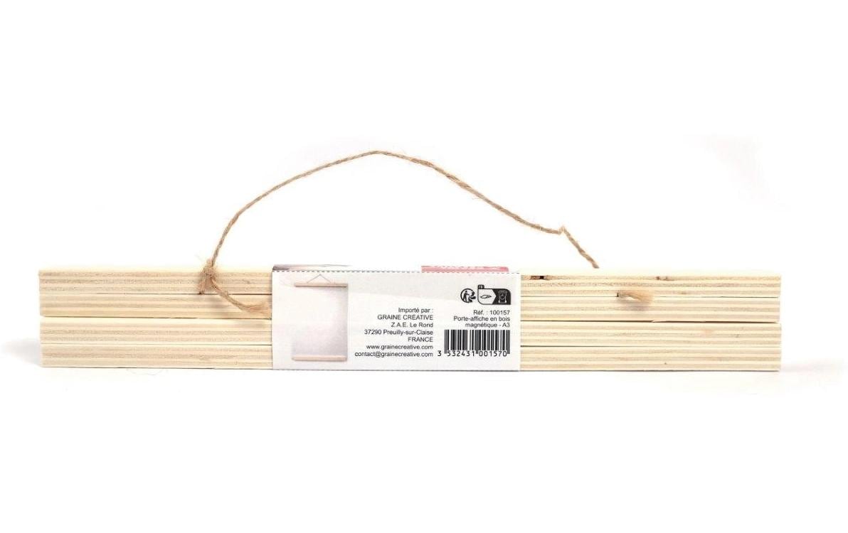 Graine créative Magnetischer Posterhalter – für 29,7 × 42 cm – Holz & MDF, natur
