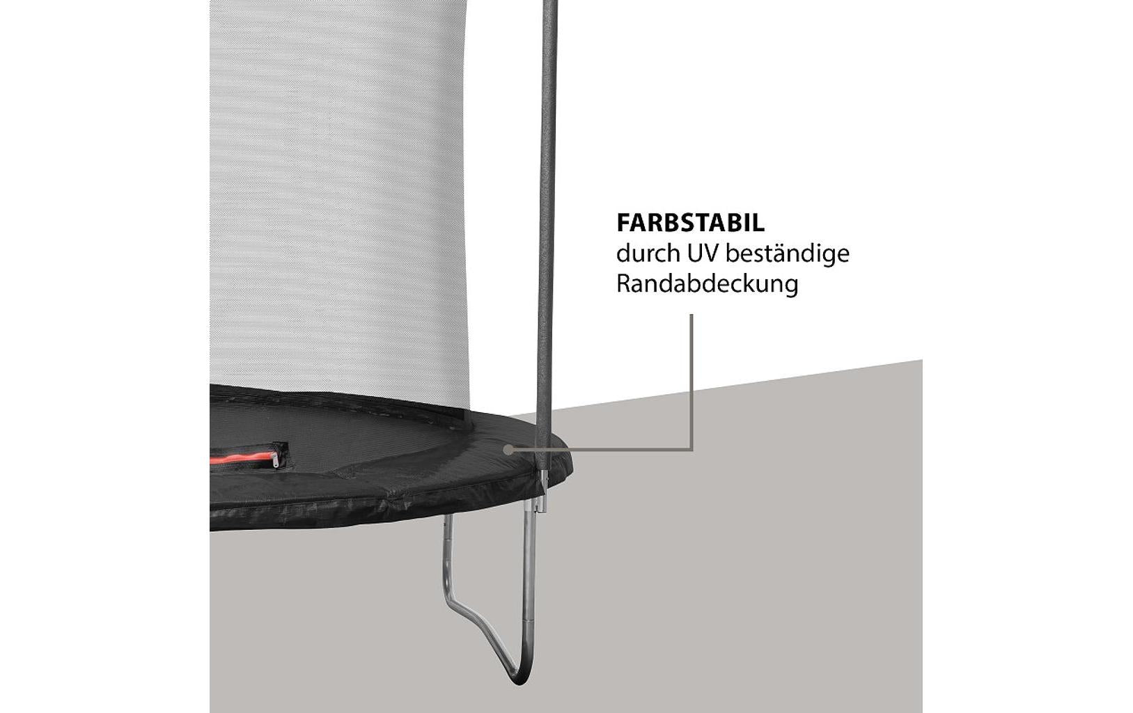 Hudora Trampolin – Belastbarkeit 100 kg – Ø 250 cm – Schwarz