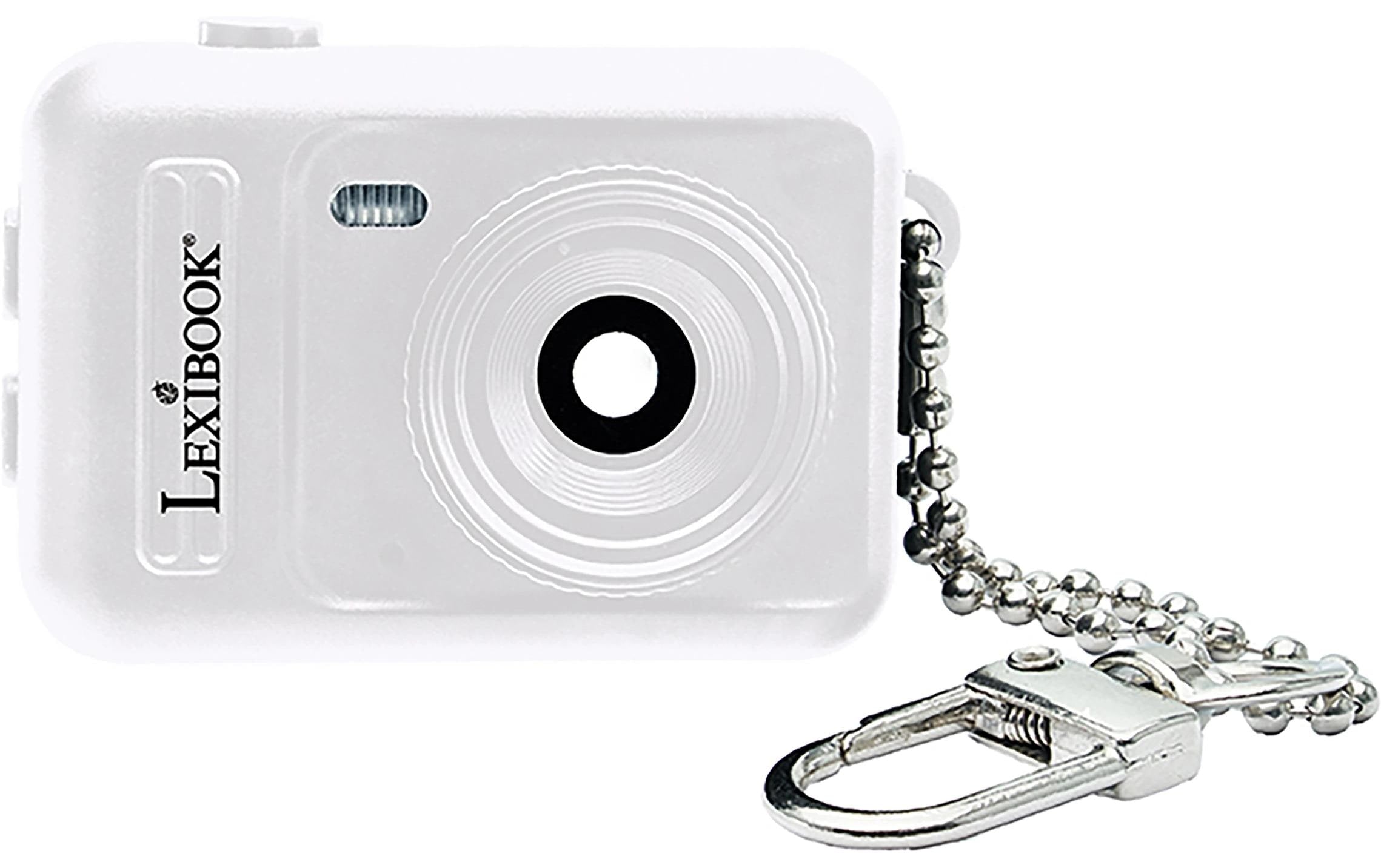 Lexibook Schlüsselanhänger Miniatur Digitalkamera – Kompaktkamera, 8 GB Speicher, Weiss