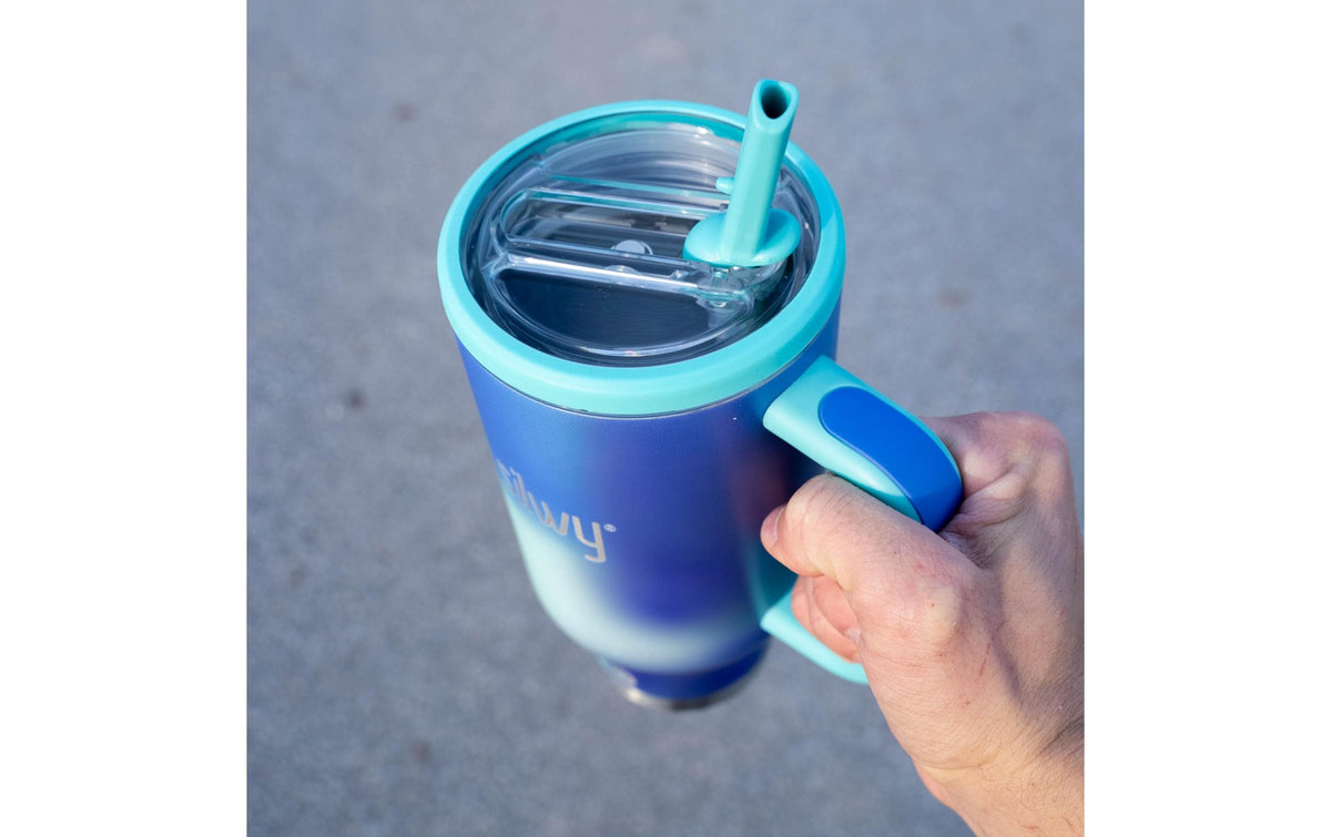 Silwy Magnet-Thermo-Tumbler – 900 ml, Edelstahl, Blau, BPA-frei