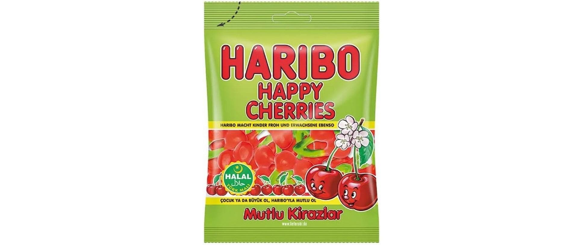 Haribo int. Haribo Happy Cherries Gummibonbons – Kirsche – 80 g