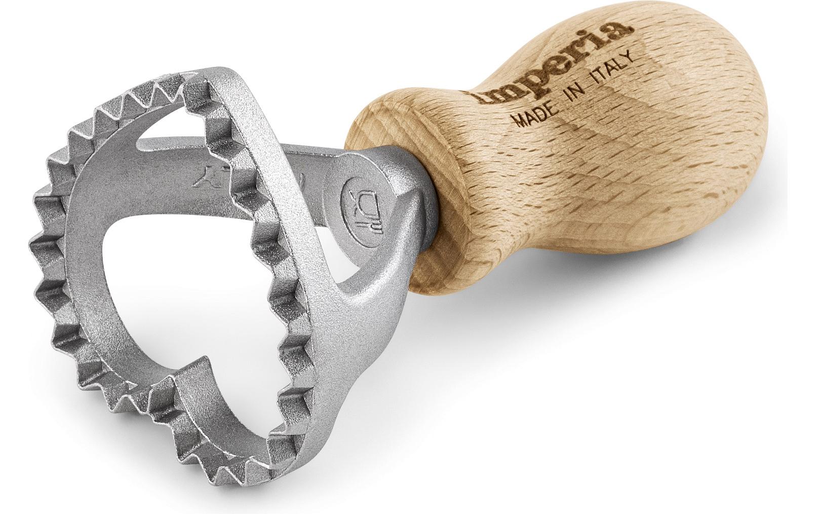 Imperia Tagliaravioli Herz, Aluminium/Holz, Silber