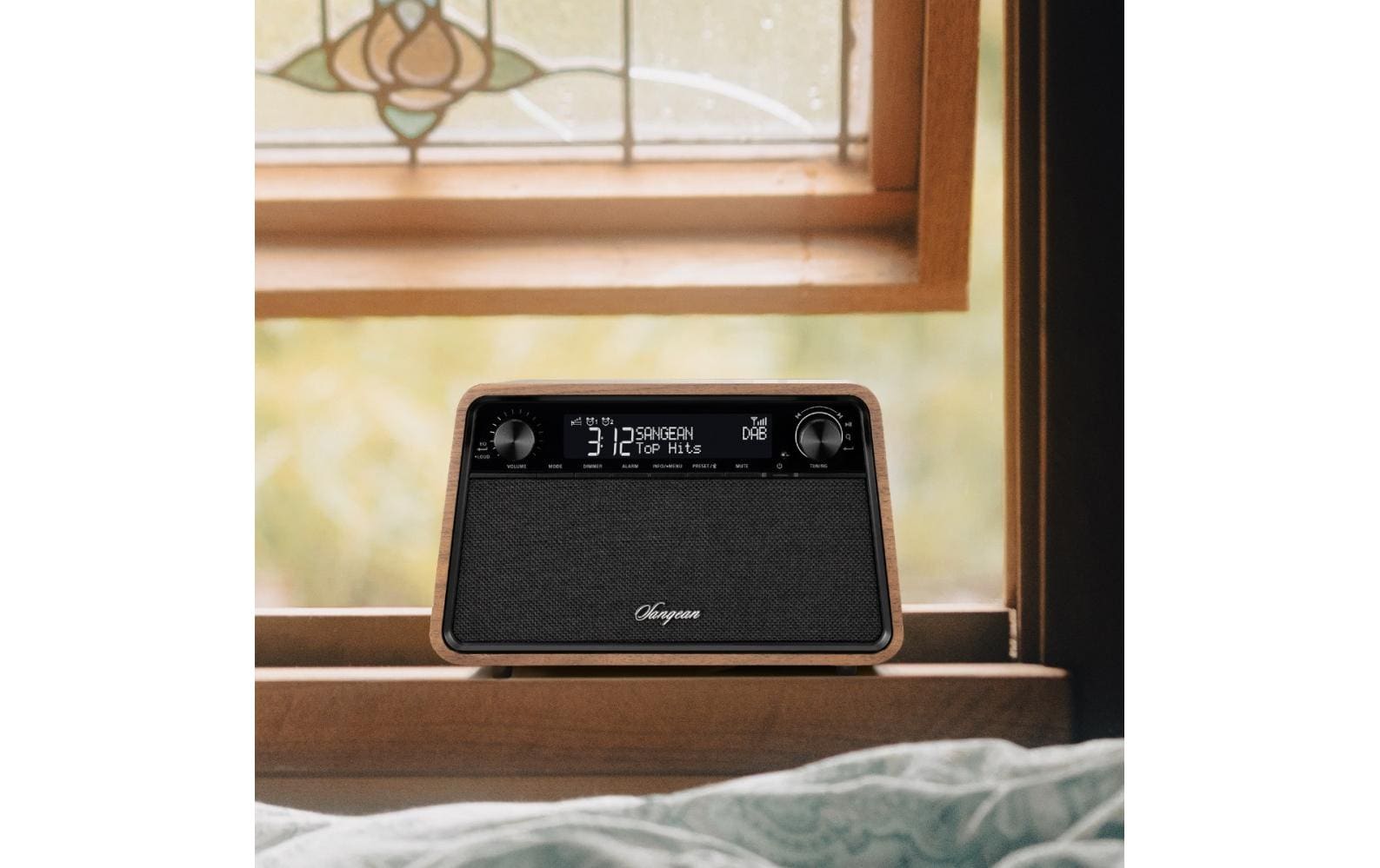Sangean WR-201D – DAB+/UKW-Tischradio, Bluetooth – Nussbaum