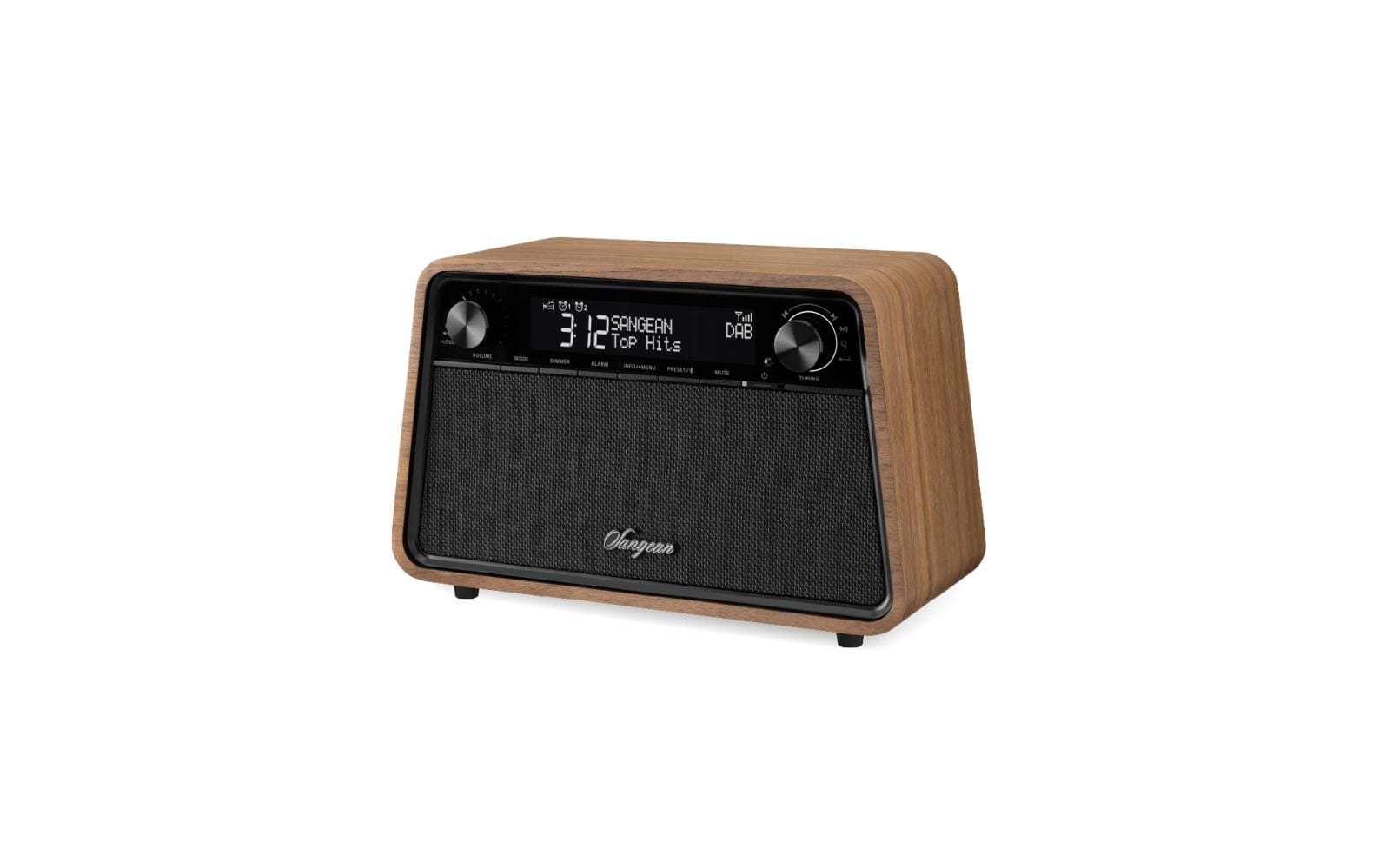 Sangean WR-201D – DAB+/UKW-Tischradio, Bluetooth – Nussbaum