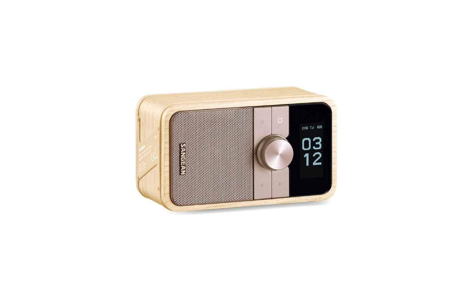 Sangean DDR-8 – DAB+/UKW-Tischradio, Bluetooth 5.2, 18 h Akku – Hellbraun