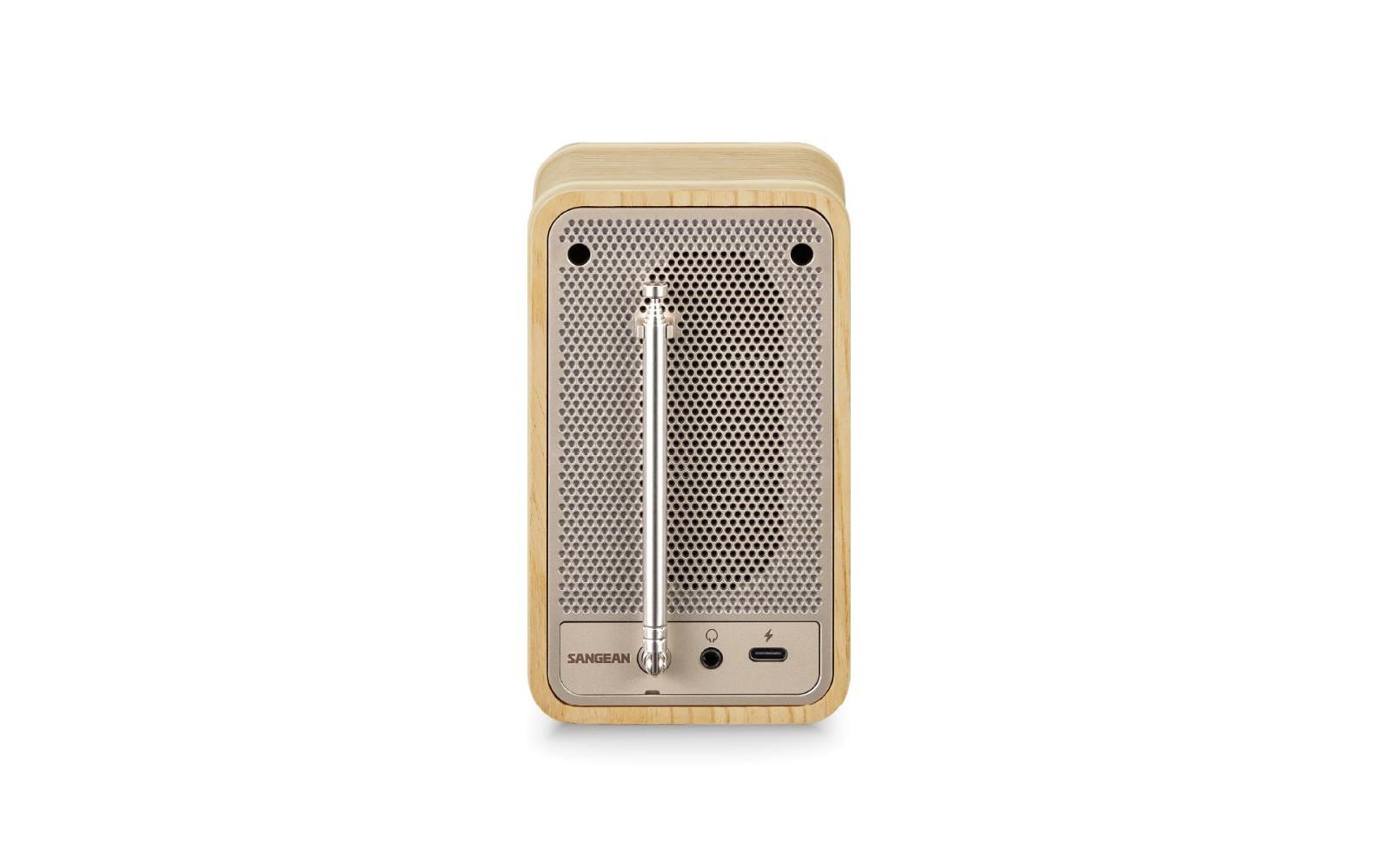 Sangean DDR-8 – DAB+/UKW-Tischradio, Bluetooth 5.2, 18 h Akku – Hellbraun