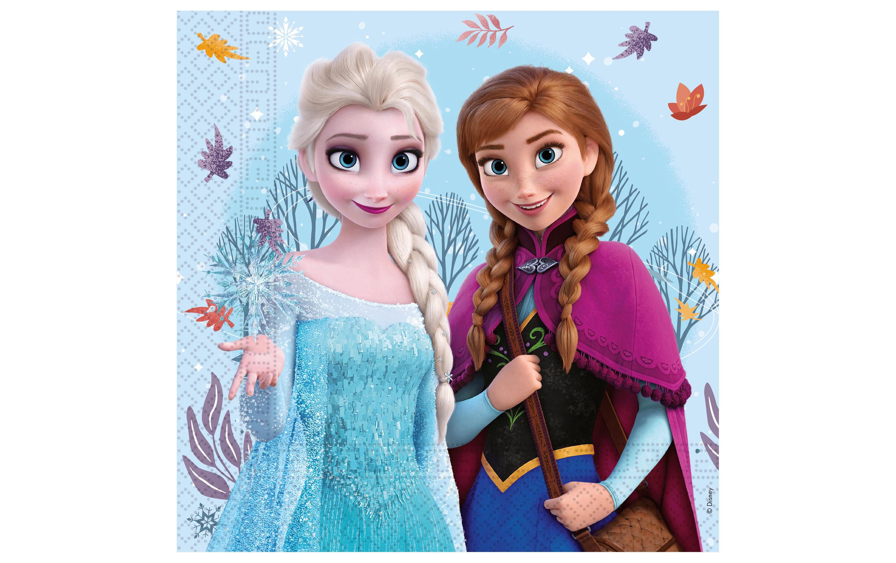 We fiesta party Fiesta Servietten Frozen Blau – 33 × 33 cm, 2-lagig – 20 Stück