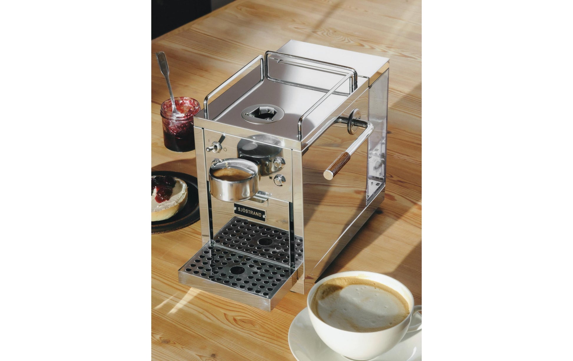 Sjöstrand M1-2-ST-CH-A Kapselmaschine – für Nespresso, 1,2 l, silber