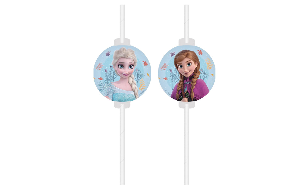 We fiesta party Fiesta Strohhalme Frozen, Papier, 22 cm, Blau – 4 Stk.