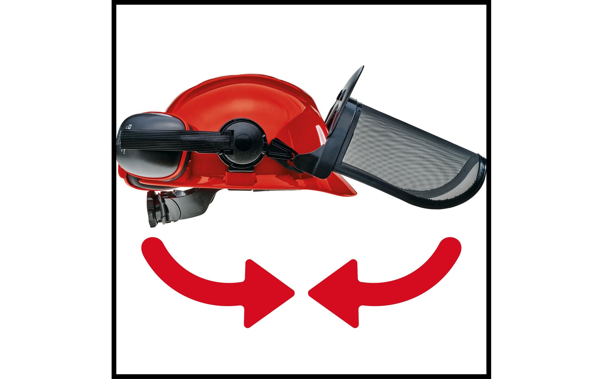 Einhell Schutzhelm, BG-SH 2 – Rot, 52–66 cm, mit Visier, für PXC-Produktfamilie PROFESSIONAL