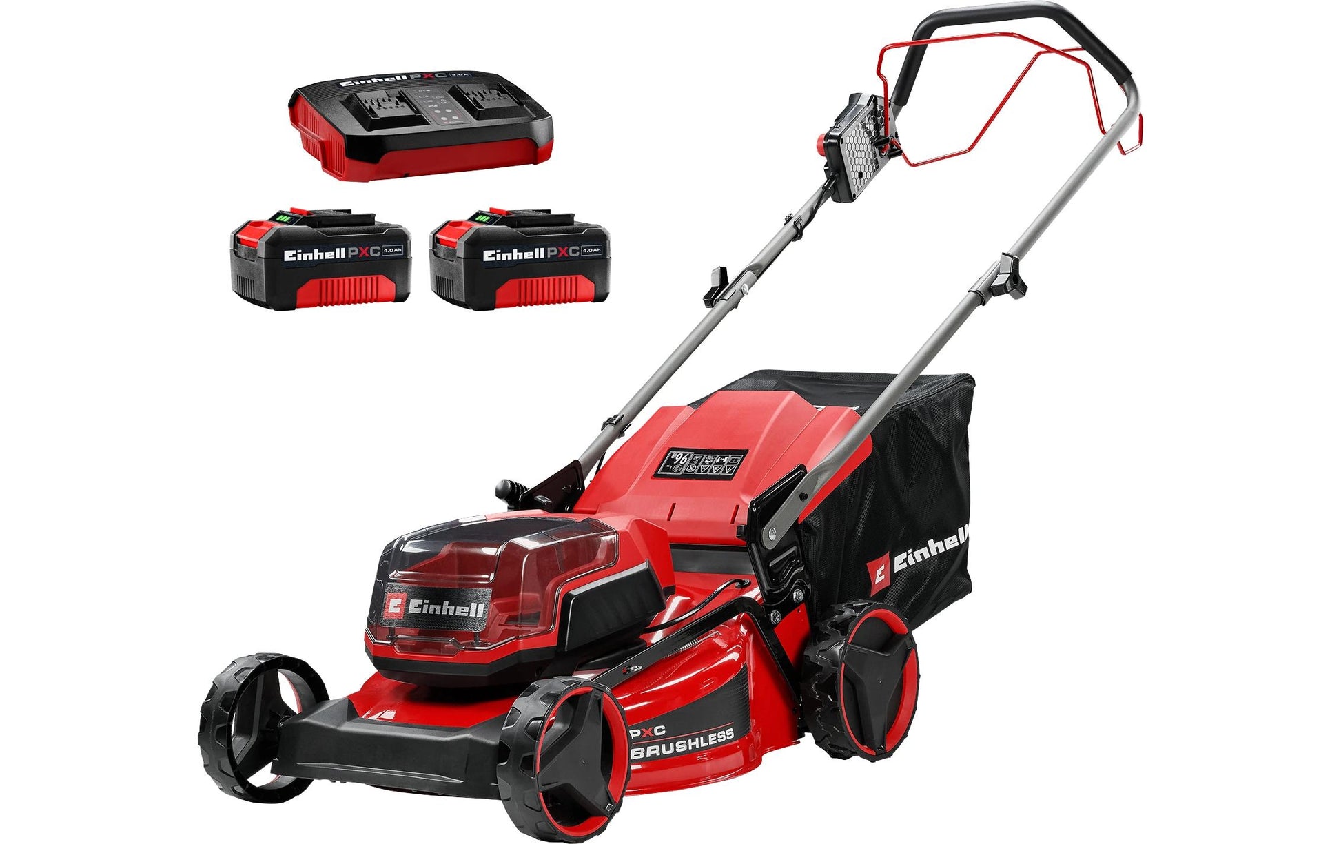 Einhell GC-CM 36/46 S Li BL Akku-Rasenmäher, bürstenlos – 36 V – Schnittbreite 46 cm – 2×4,0 Ah & Ladegerät