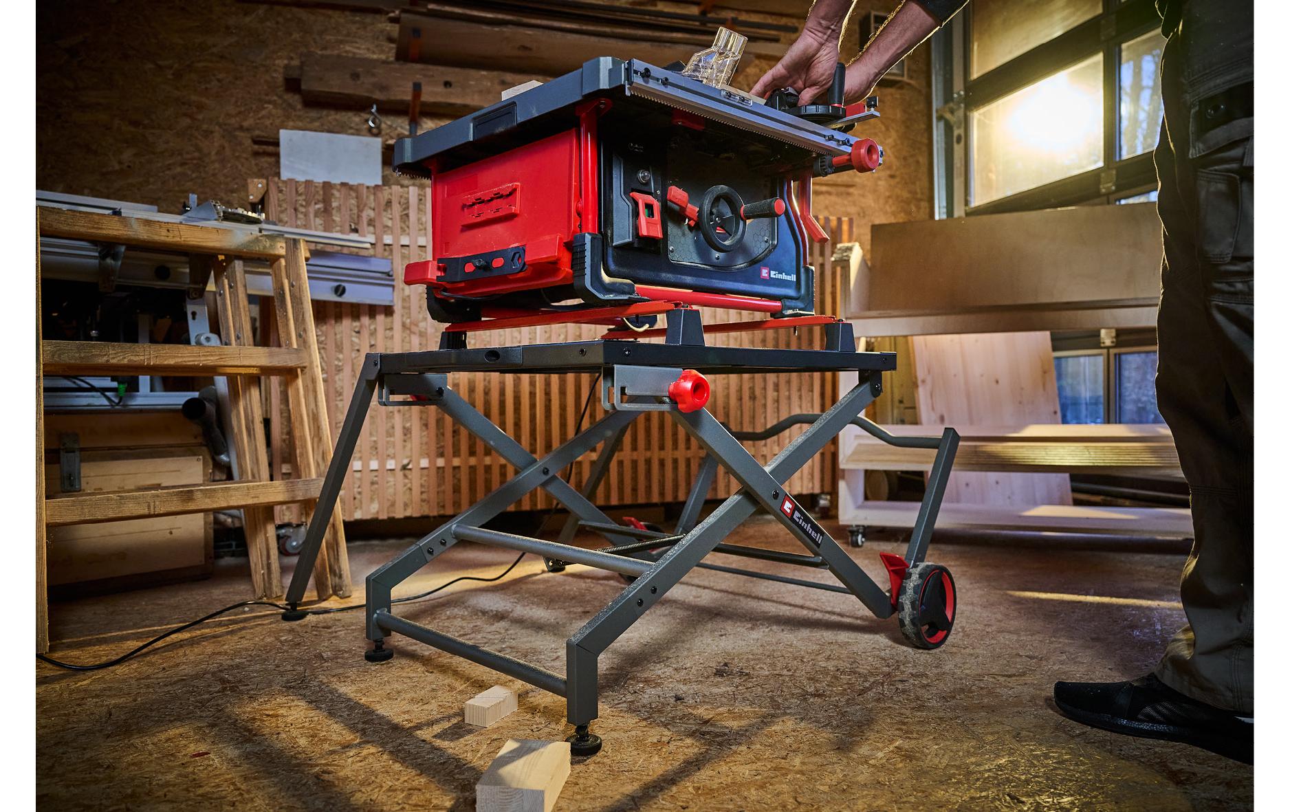 Einhell Untergestell 200 kg Stahl – für Holz – für Einhell Tischkreissägen
