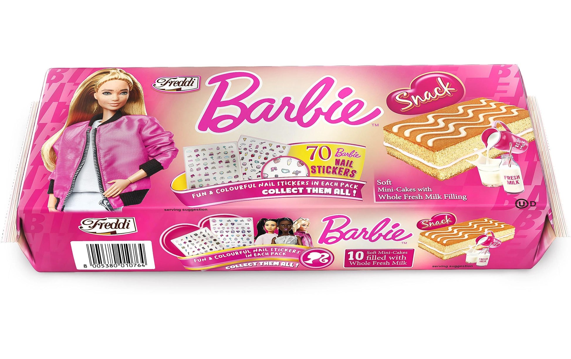 Freddi Barbie Mini-Kuchen – Vollmilchfüllung – 10 × 25 g
