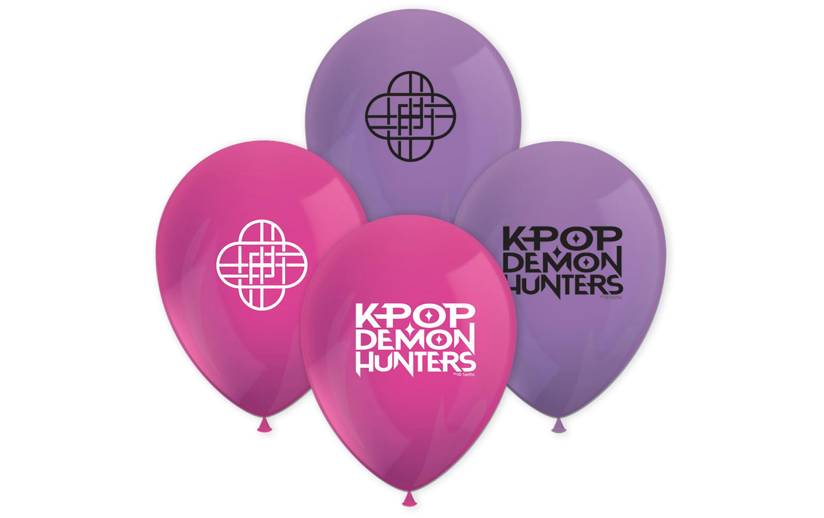 We fiesta party K-Pop Demon Luftballons – Rosa, Violett – Ø 30 cm – Latex – 8 Stk