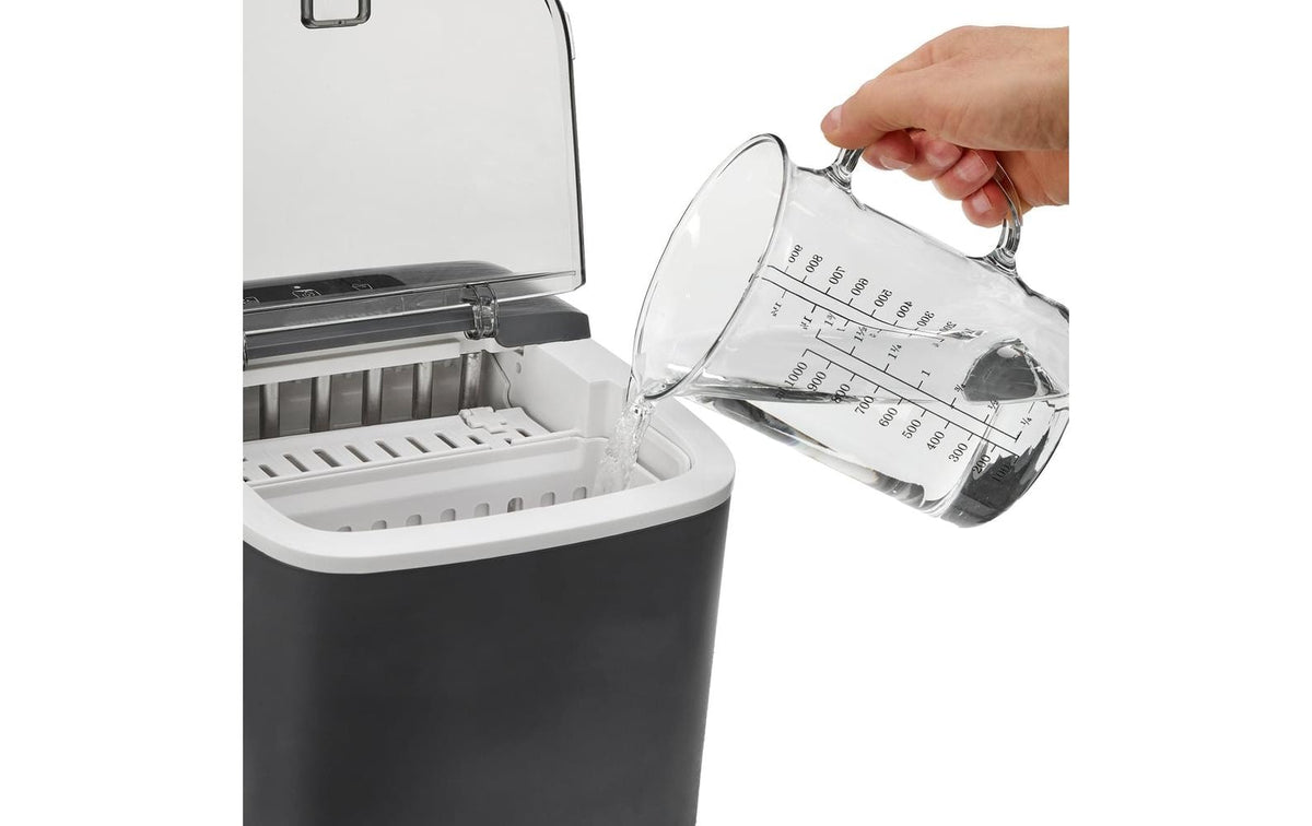 Gourmetmaxx Eiswürfelmaschine – 8 kg/24 h, 1 l – grau