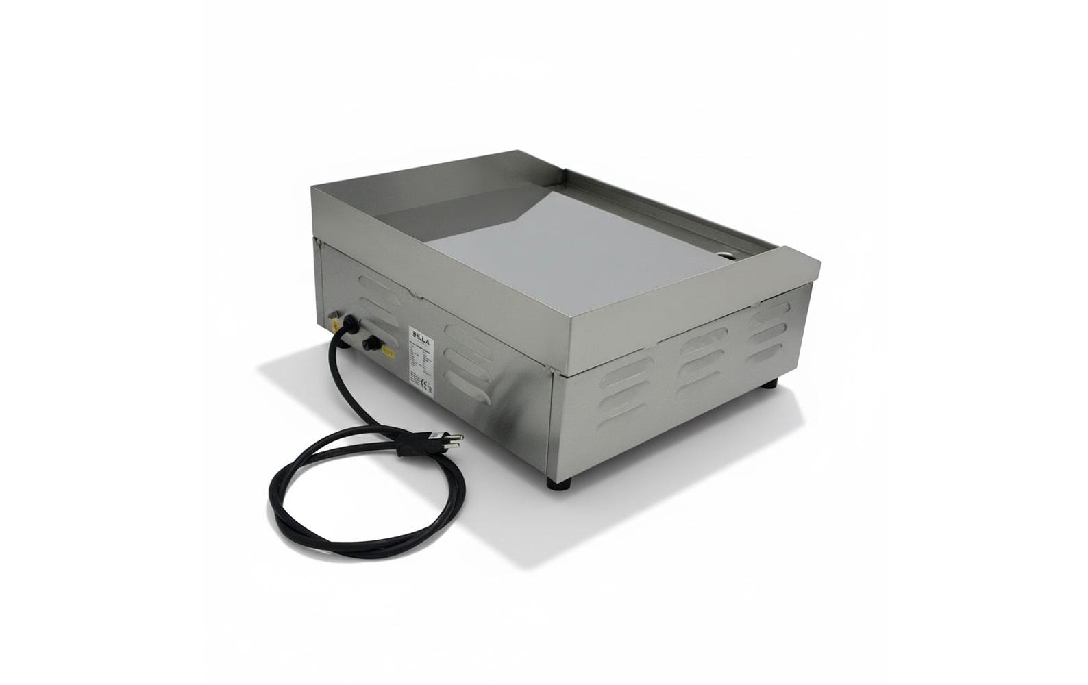 Berger lanz BergerLanz Plattengrill D600 – 50 cm Grillfläche, 3000 W – Grau/Edelstahl