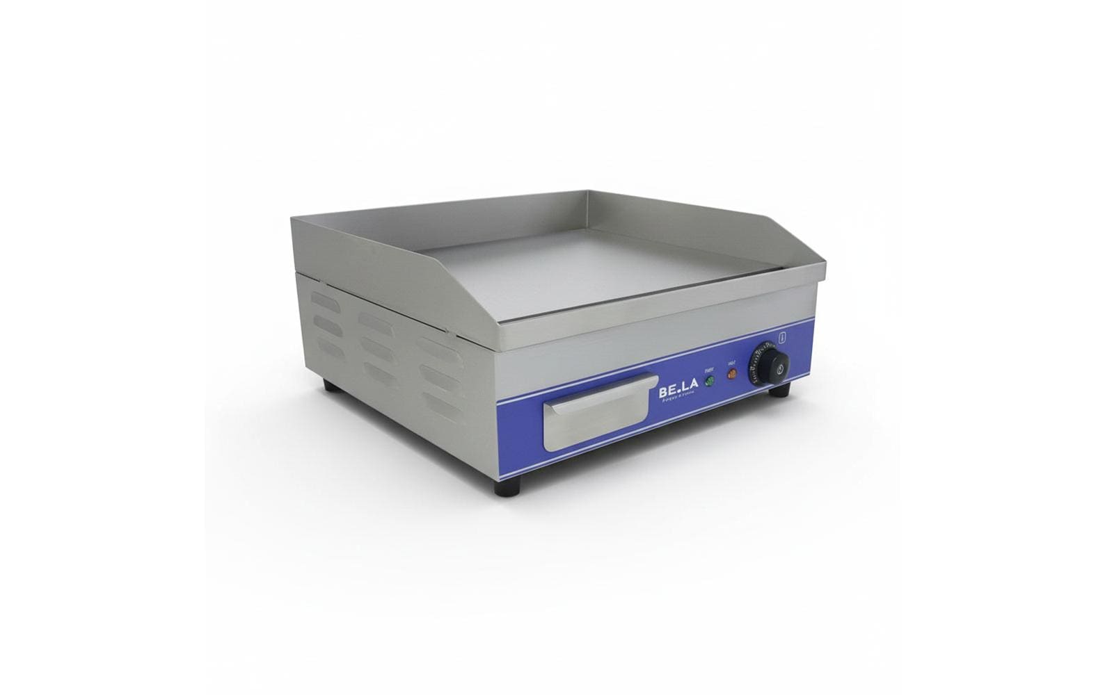Berger lanz BergerLanz Plattengrill D600 – 50 cm Grillfläche, 3000 W – Grau/Edelstahl