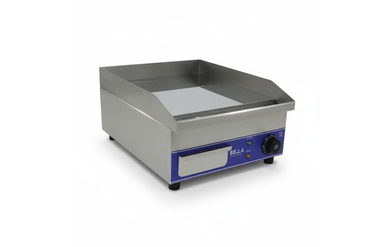 Berger lanz BergerLanz Elektro-Plattengrill D360 – 36 cm, 2100 W, Edelstahl – grau