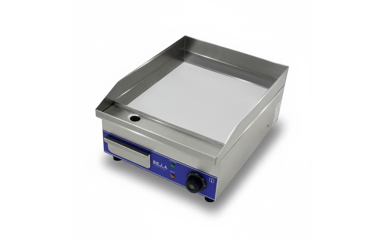 Berger lanz BergerLanz Elektro-Plattengrill D360 – 36 cm, 2100 W, Edelstahl – grau
